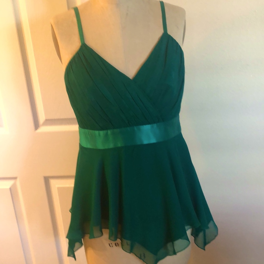Gorgeous Green Silk Evening Blouse